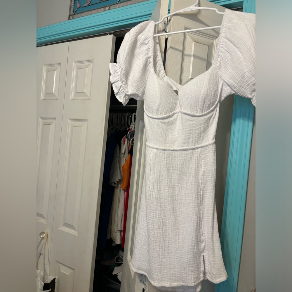 Cute white mini dress